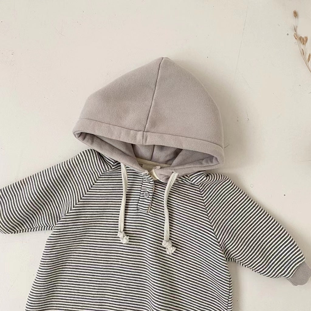 Hooded Long Sleeve Bodysuit For Babies