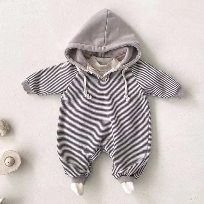 Hooded Long Sleeve Bodysuit For Babies
