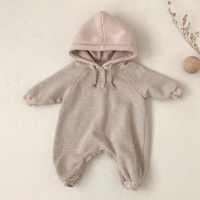 Hooded Long Sleeve Bodysuit For Babies