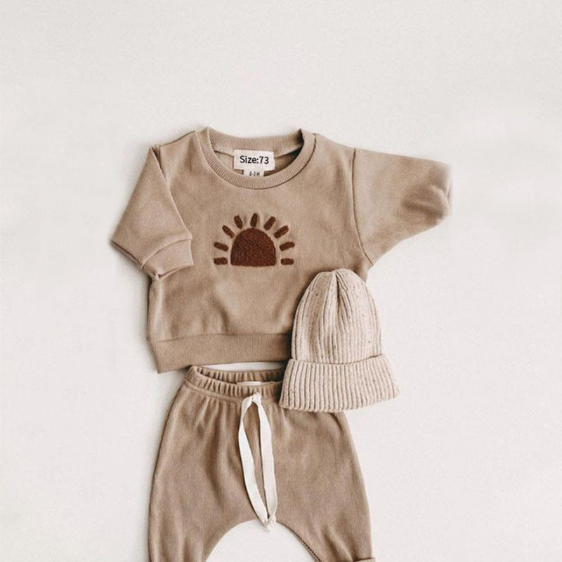 Sun & Rainbow Sweatshirt Pants Set