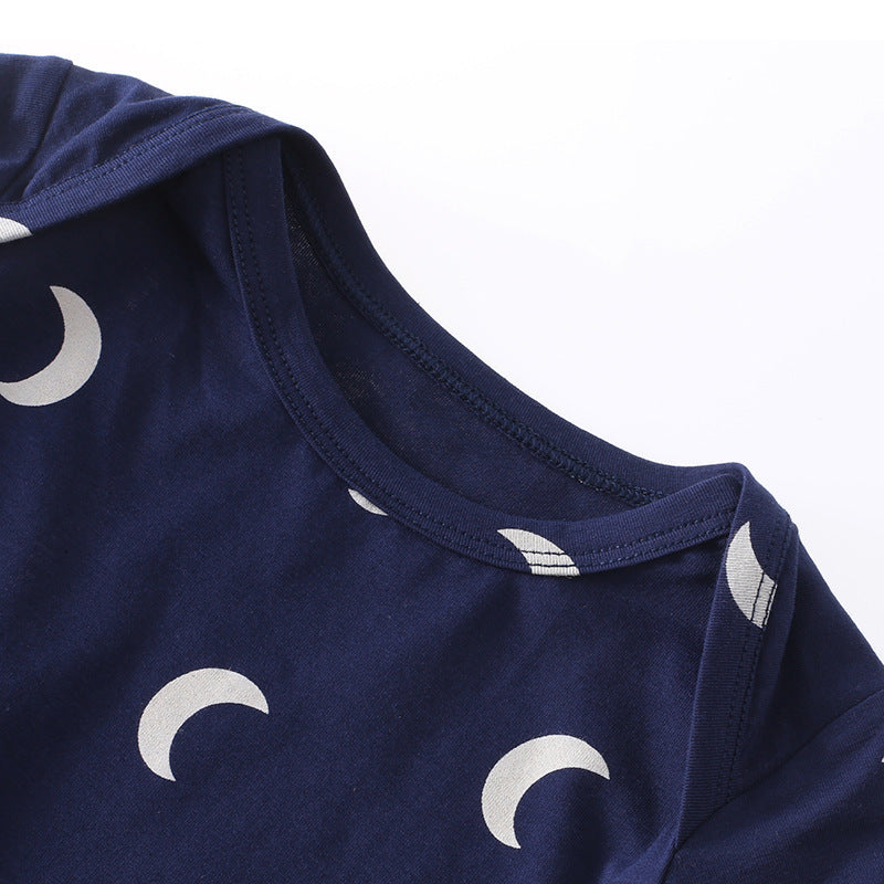 Newborn Print Moon Romper Baby Wrap Coat