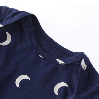 Newborn Print Moon Romper Baby Wrap Coat