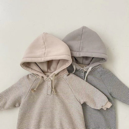 Hooded Long Sleeve Bodysuit For Babies