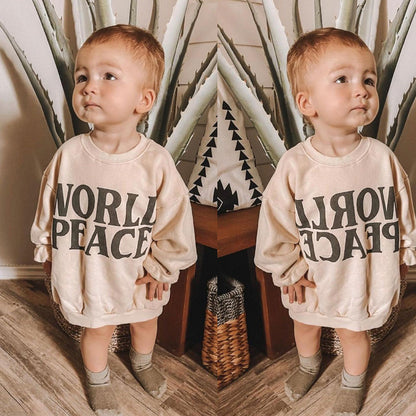 WORLD PEACE Pullover Casual Sweater for Kids