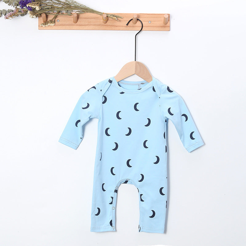Newborn Print Moon Romper Baby Wrap Coat