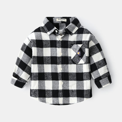 Boys plaid Long Sleeve Shirt