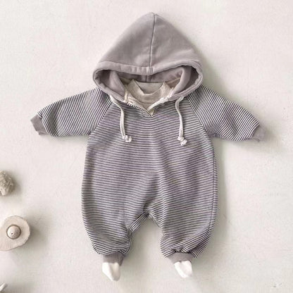 Hooded Long Sleeve Bodysuit For Babies