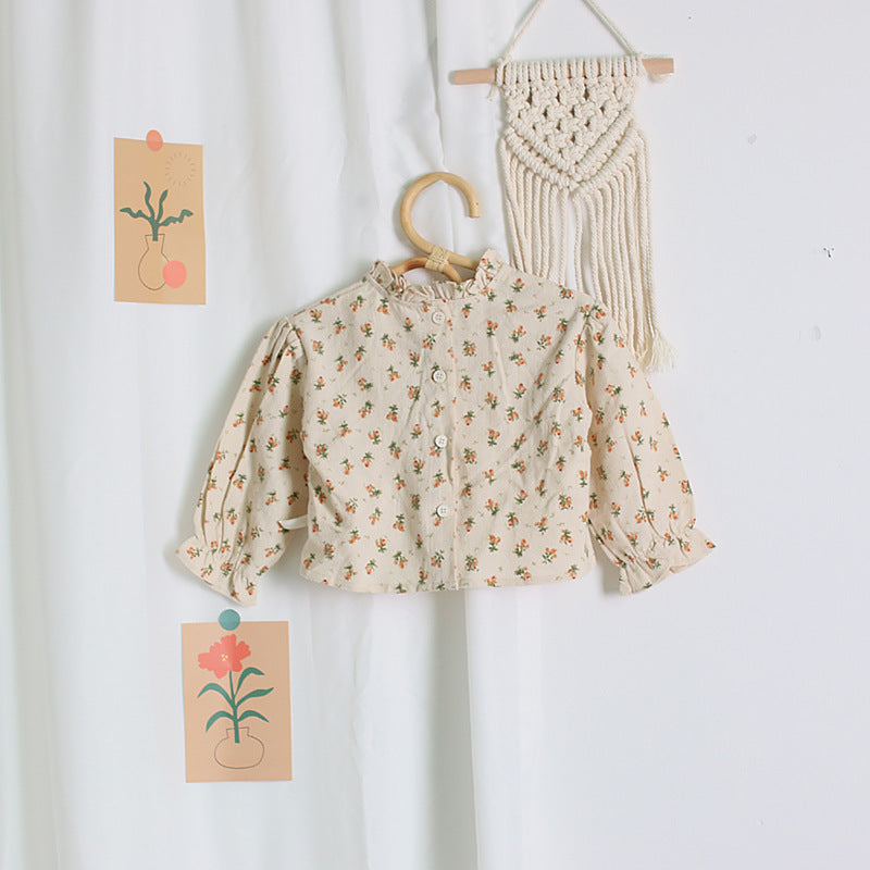 Spring Floral Pullover Shirt w/ Romper Dress