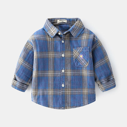 Boys plaid Long Sleeve Shirt