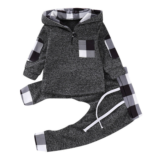 Plaid Hoodie suit