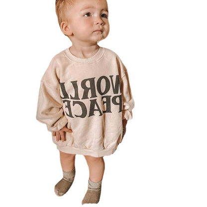 WORLD PEACE Pullover Casual Sweater for Kids