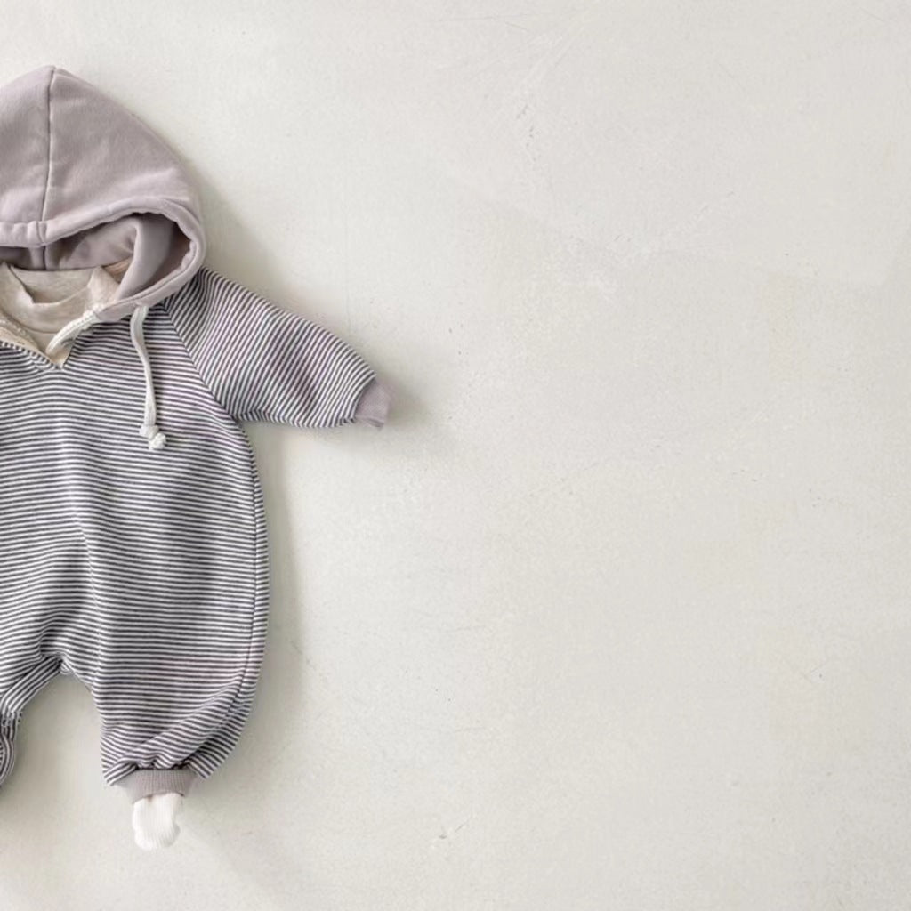 Hooded Long Sleeve Bodysuit For Babies