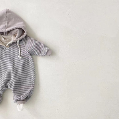 Hooded Long Sleeve Bodysuit For Babies