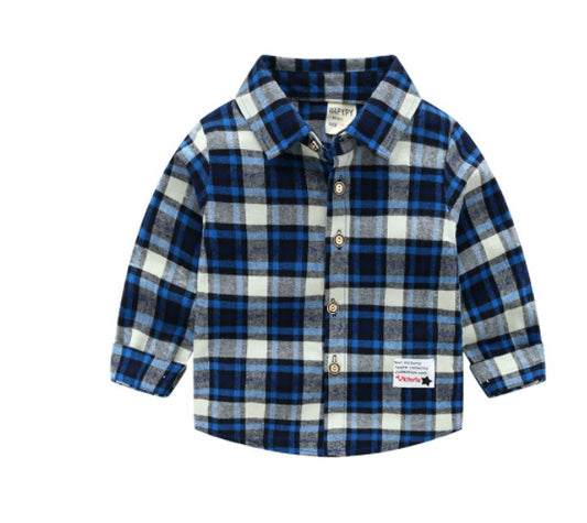 Children's Plaid Long Sleeve Shirt