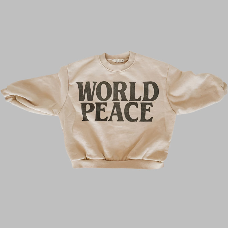 WORLD PEACE Pullover Casual Sweater for Kids