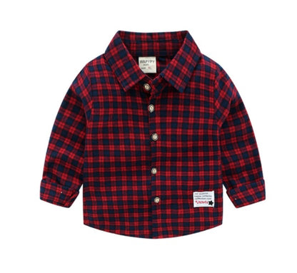 Children's Plaid Long Sleeve Shirt