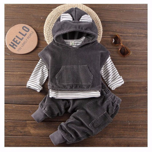 Two-Piece Hooded Set W/ Ears