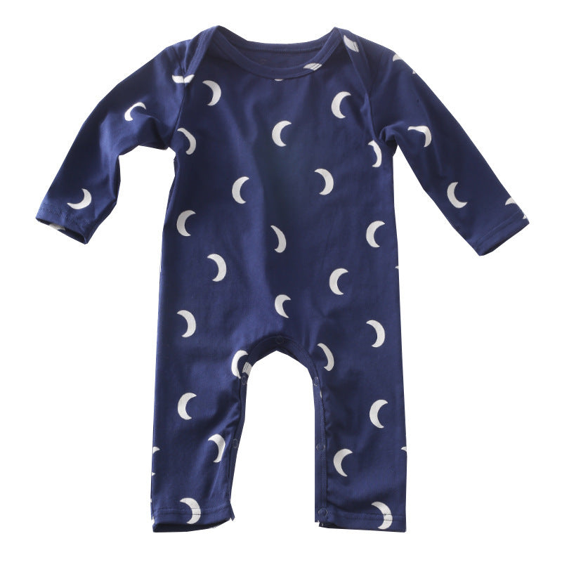 Newborn Print Moon Romper Baby Wrap Coat
