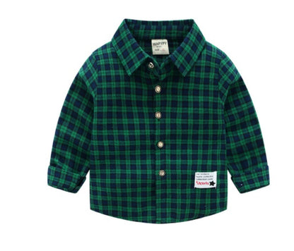 Children's Plaid Long Sleeve Shirt