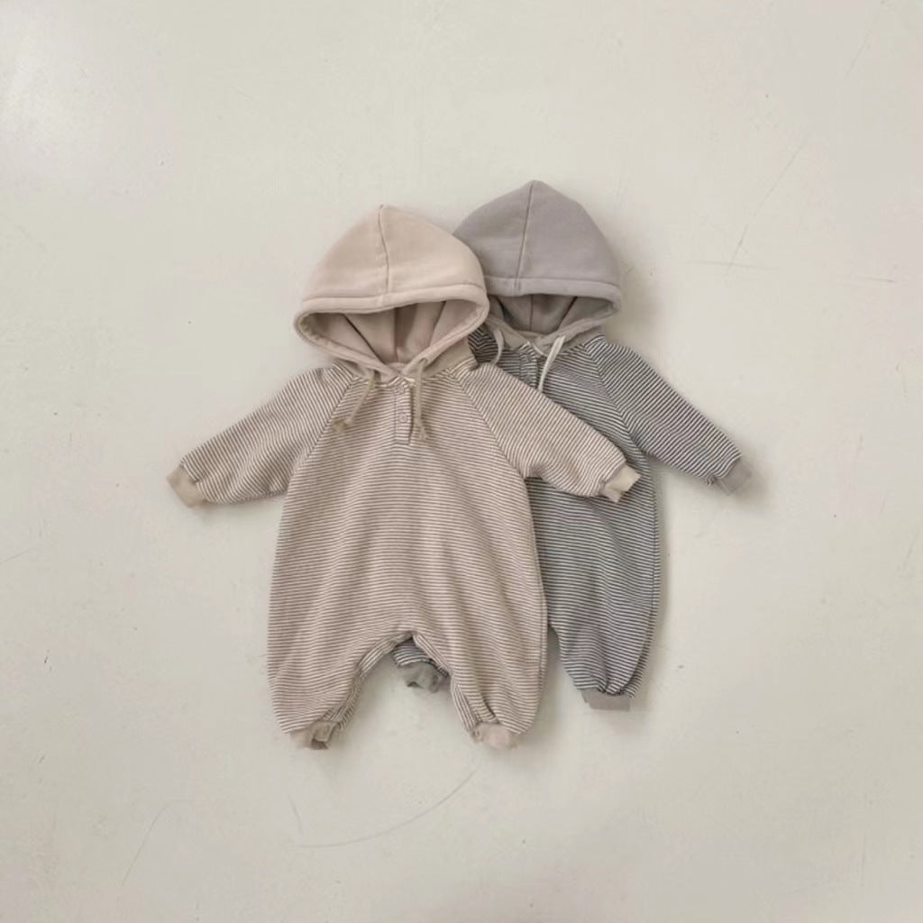 Hooded Long Sleeve Bodysuit For Babies