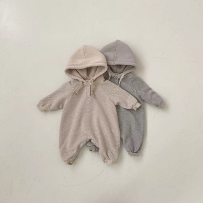 Hooded Long Sleeve Bodysuit For Babies