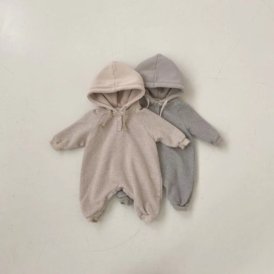 Hooded Long Sleeve Bodysuit For Babies