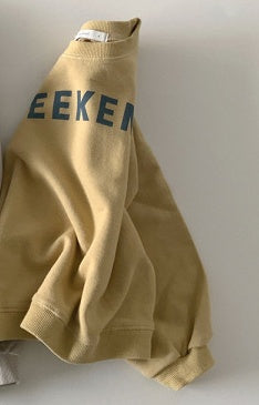 Children's Letters Loose Design Autumn Sweatshirt Baby Fashion Long-sleeved Terry Sweater