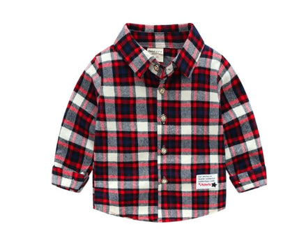 Children's Plaid Long Sleeve Shirt