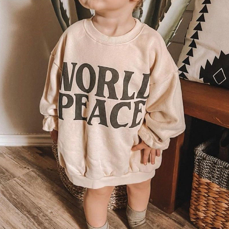 WORLD PEACE Pullover Casual Sweater for Kids