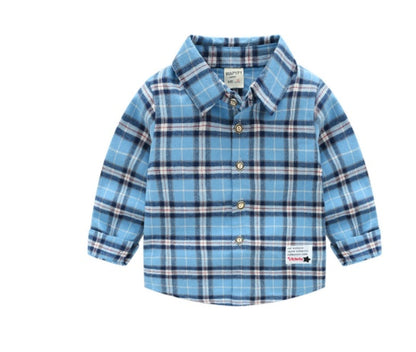 Children's Plaid Long Sleeve Shirt