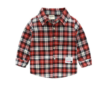 Children's Plaid Long Sleeve Shirt