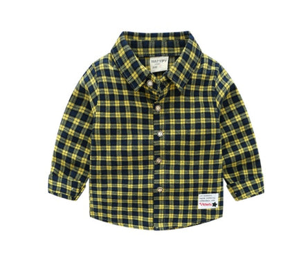 Children's Plaid Long Sleeve Shirt