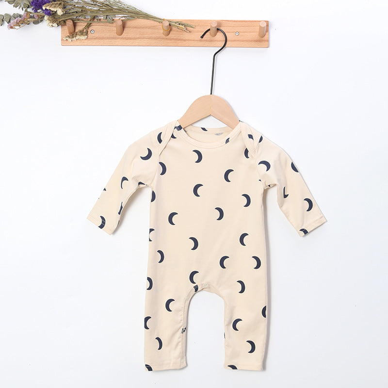 Newborn Print Moon Romper Baby Wrap Coat