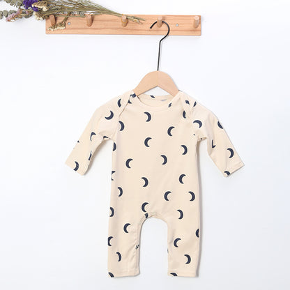Newborn Print Moon Romper Baby Wrap Coat